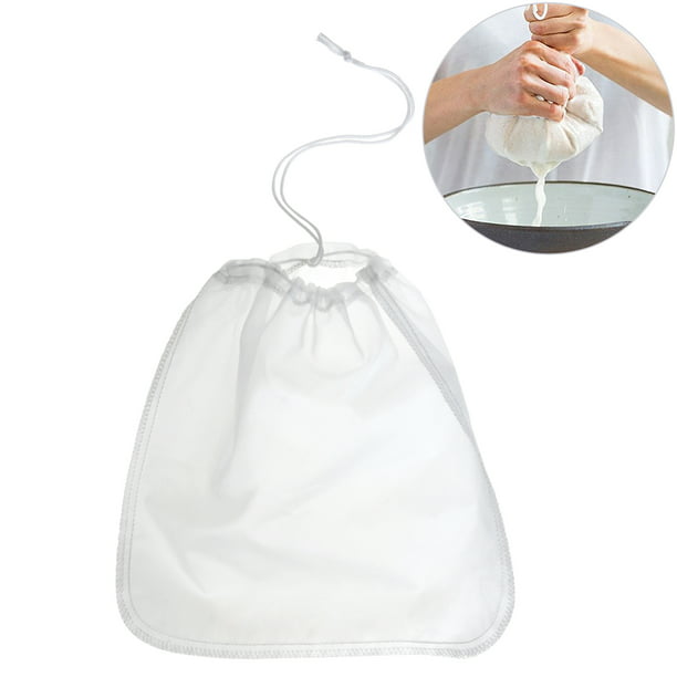 Reusable Tea Coffee Juice Cheese Filter Mesh Cloth Nut Almond Milk Strainer Bag